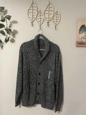 Suéter Roundtree & Yorke Nuevo con Etiquetas Para Hombre Tejido con Cable Botón Frontal Bolsillos Laterales L Foto 1 de 4