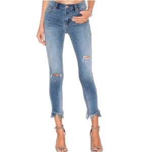 FREE PEOPLE | Great Heights frayed/shredded hem skinny jeans 61502-16515125- 30 - Picture 1 of 9