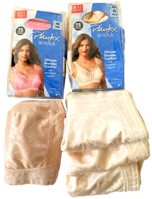 6 Nuevos Sujetadores PLAYTEX 18 HORAS 4693 Confort Correa Sin Alambres 42D Colores Mezclados Foto 1 de 4