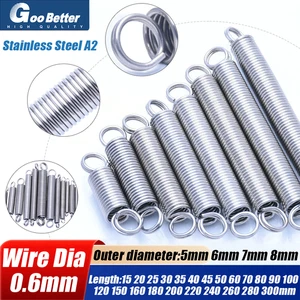 Wire Dia 0.6mm Expansion Springs Loop Tension Expanding Extending 15-300mm long - Picture 1 of 12
