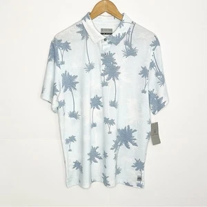 Mens PGA Tpur Mens Palm Print Performance Polo Shirt Size Large - Picture 1 of 6