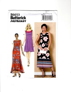 Women's Sewing Pattern, Pullover Knit Dress, Butterick B6653 Size: 6-14, UC F/F - Picture 1 of 4