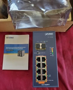 Conmutador PoE Gigabit Industrial Planet IGS-1020PTF 8 Puertos 10/100/1000T + 2 SFP - Imagen 1 de 10