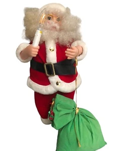 Weihnachten 26" Weihnachtsmann mit Spielzeugtasche und Kerzenarm Bewegung & spielt Medley - Bild 1 von 6
