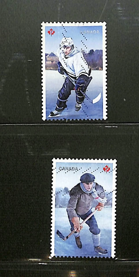 Canada - Used - Scott 3039a-3039b - Perf 13 - History of Hockey - 2017 - Image 1 of 1