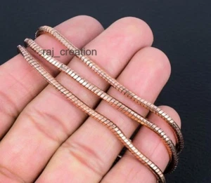 100 % Copper Snake Chain Oxidized Copper Chain Necklace Pure Copper Chain Solid - Picture 1 of 2
