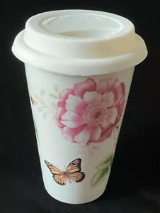 Lenox Tazza da viaggio termica per prato farfalla con coperchio in silicone - Foto 1 di 9