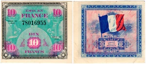 France 10 Francs P#116a (1944) Allied Forces AUNC - Picture 1 of 1