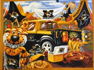 NCAA COLLEGE MISSOURI TIGERS PANEL DE LANA PARA MANTA, MANUALIDADES, COLGANTE DE PARED - Imagen 1 de 9