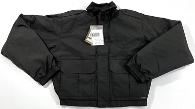 NEW XLARGE REGULAR 5.11 TACTICAL DOUBLE DUTY RAIN JACKET BLACK 48096 SHELL ONLY - Image 1 of 2