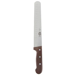 Victorinox 7.6059.10 10" Wide Granton Edge Slicing /Carving Knife w/ Wood Handle - Picture 1 of 2