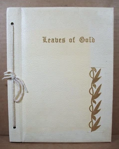 Leaves Of Gold Book by Clyde Francis Lytle ~ 1948 White Leather/Gold Trim - Imagen 1 de 7