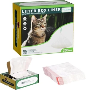 Cat Litter Liner Bags 3 100 Pack Compatible with Self-Cleaning Box Heavy Duty - Picture 1 of 1