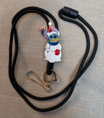 Disneyland CAST lanyard vtg disney Snowman Stitch bolo le Limited edition 1000 - Image 1 of 3