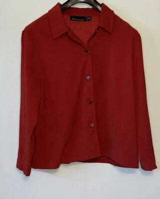 Blazer para mujer Briggs New York rojo XL imitación gamuza Foto 1 de 4