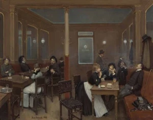 Jean Beraud Student Brasserie Canvas Print 16 x 20 - Picture 1 of 4
