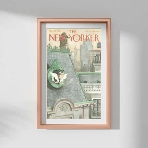 Poster Stampa NewYorker 24 Maggio 1941 Mary Petty City Cameriera Francese Fumatrice NY384 - Foto 1 di 7