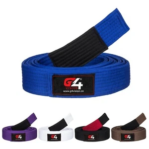 New G4 Brazilian Jiu Jitsu Belts BJJ Gi 100% Cotton MMA Kimono Belt  A1 A2 A3 A4 - Picture 1 of 30