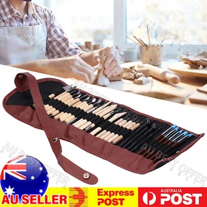 30Pcs Clay Sculpting Carving Pottery Tool Set Bag Kit Modelling DIY Sculpture AU - Picture 1 of 12