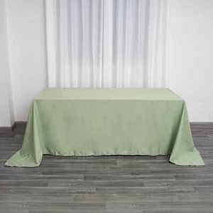 90x132-Inch RECTANGULAR Polyester Tablecloths Reception Catering Wedding Party - Picture 1 of 259