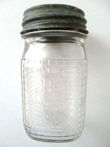 Owens Illinois Pint JFG Peanut Butter Jar JFG Coffee Co. Knoxville Tenn. - Picture 1 of 7