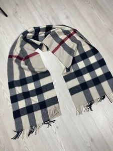 Burberry Scarf Cashmere 100% Nova Check - Picture 1 of 6