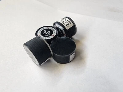 Kamui Black Clear MEDIUM Pool Cue Tip Layered Billiards Chalk Glove Leather