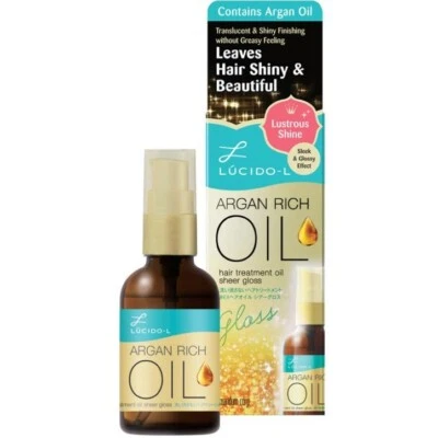 Hair Treatment LUCIDO-L Argan Rich Hair Repair Treatment Oil Sheer Gloss 60ml - Image 1 of 2
