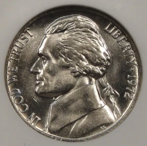 1972 Jefferson Nickel NGC MS-65 - Picture 1 of 4