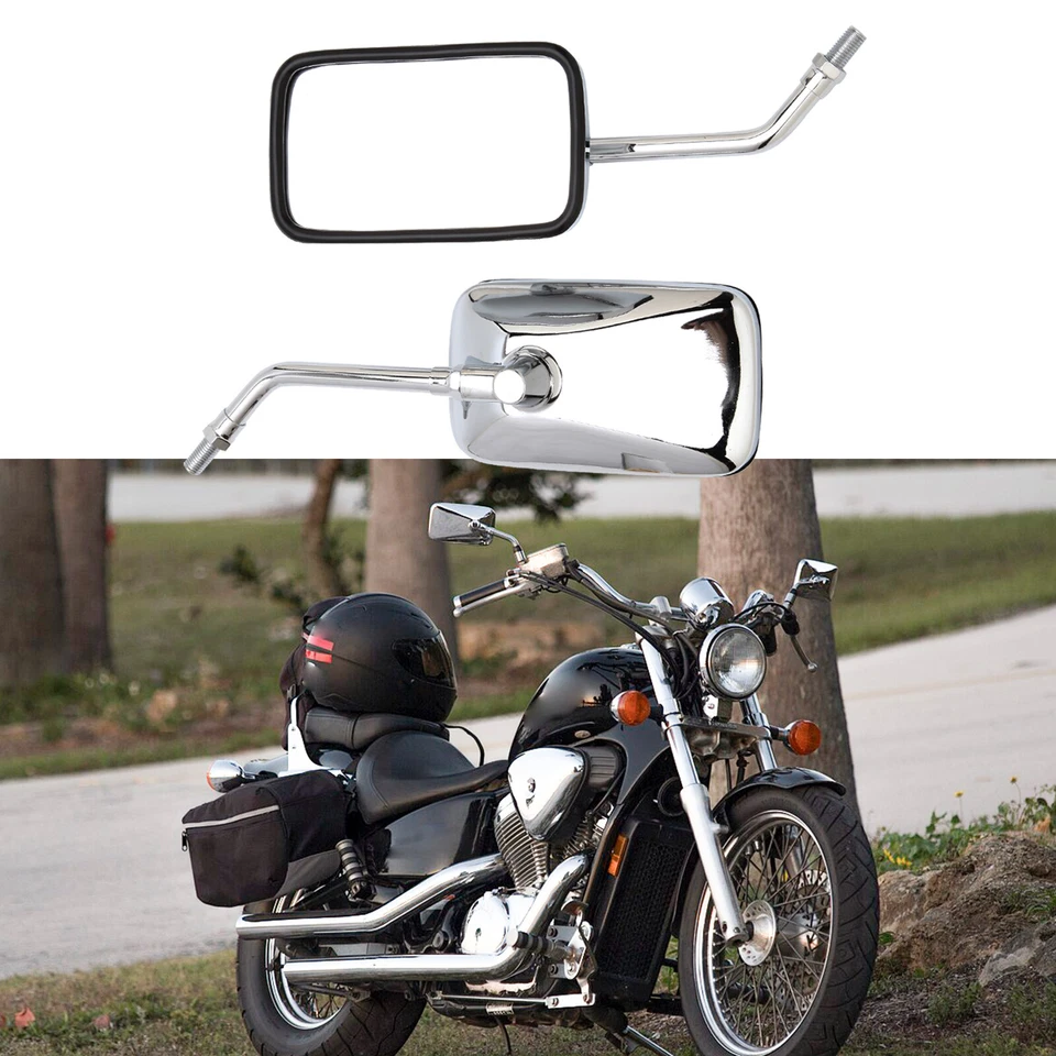 Pair 10MM Motorcycle Side Mirrors for Honda Nighthawk CB 250 450 650 700 750 - Изображение 1 из 4