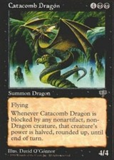 1x Catacomb Dragon Heavy Play, English Mirage MTG Magic