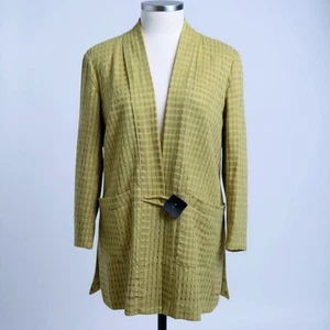 Citron Santa Monica Kimono Jacke Gr. M Grün Seide Baumwolle Lagenlook Boho Damen - Bild 1 von 12