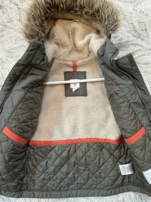 Boys Lands And Expedition Coat Olive Green - Image 1 of 4