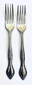 Lot of TWO - 7.5" Dinner Forks - HAMPTON COURT - Stainless Japan - Picture 1 of 4