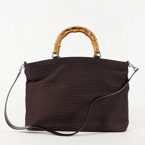 GUCCI Bamboo Brown Boston Bag Handle 2way Reddish-brown XY01 - Picture 1 of 15
