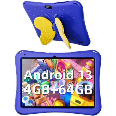 SGIN 10.1" Kids Tablet Android 13 4GBRAM 64GB ROM Quad-core Dual Camera 2MP+5MP