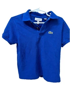 Blaues Lacoste Poloshirt Jungen Größe 5 Kurzarm adretter Kragen Baumwolle klassisch - Bild 1 von 6
