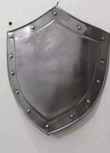Mini Schild Rüstung Ritter Metall Stahl Handarbeit 10'' Heizschild - Bild 1 von 3