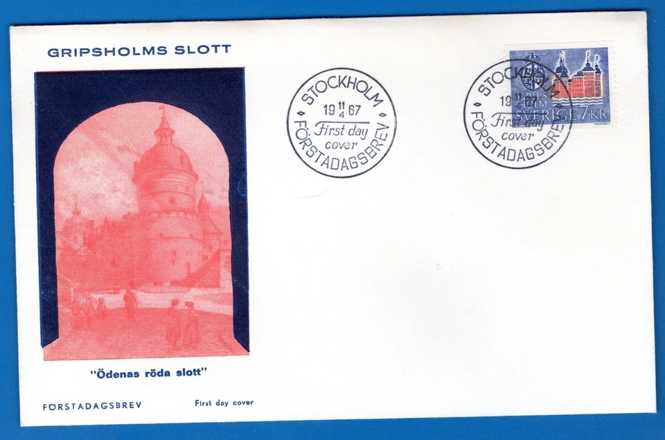 STAMPS SWEDEN-Scenery and architecture, part set of 3 + 2,FDC 1967- # - Image 1 of 2