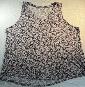 Maurices 24/7 Tanktop rosa weiß schwarz Blumenmuster Damen Übergröße 3XL - Bild 1 von 6