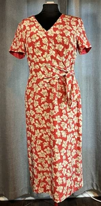 Spenser Jeremy rotes Seidenkleid mit Blumenmuster für Damen – 12 - Bild 1 von 5