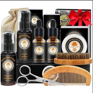 XIKEZAN Professional Beard Care & Grooming Kit Gifts For Men 100% Natural - Picture 1 of 11