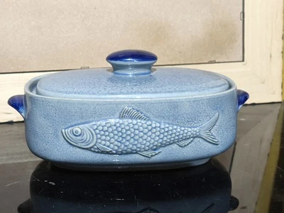 Fischtopf Keramik Steingut Fischterrine Alt Zustand OK  - Bild 1 von 4