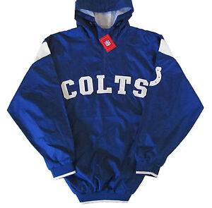 Indianapolis Colts NFL Men's Quarter-Zip Windbreaker Jacket w/ Hood Size- 3X, 4X