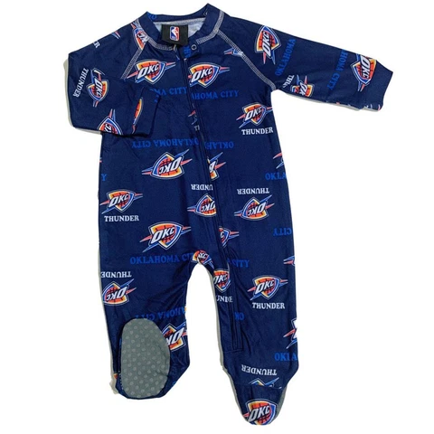 Infant/Toddler Oklahoma City Thunder Coverall Zip Up Sleeper Cover