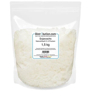 Sojawachs in Flocken 1,5 kg NatureWax® C-3 weißes Kerzenwachs zum Kerzen gießen - Bild 1 von 8