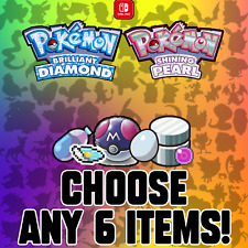 Choose any 6 Items in Pokemon Brilliant Diamond and Shining Pearl 