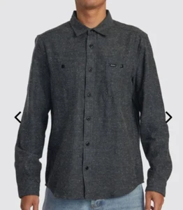 RVCA Men's HARVEST NEPS LS Flannel Shirt - MDY - LARGE - NWT - Picture 1 of 4
