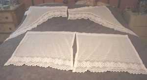 VTG. COTTON? MATCHING VALANCE AND CURTAIN: 4PC. SET - Picture 1 of 4