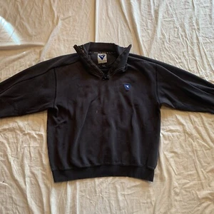 Mens Vintage Diadora Cotton Sweatshirt Black Distressed Size L - Picture 1 of 14